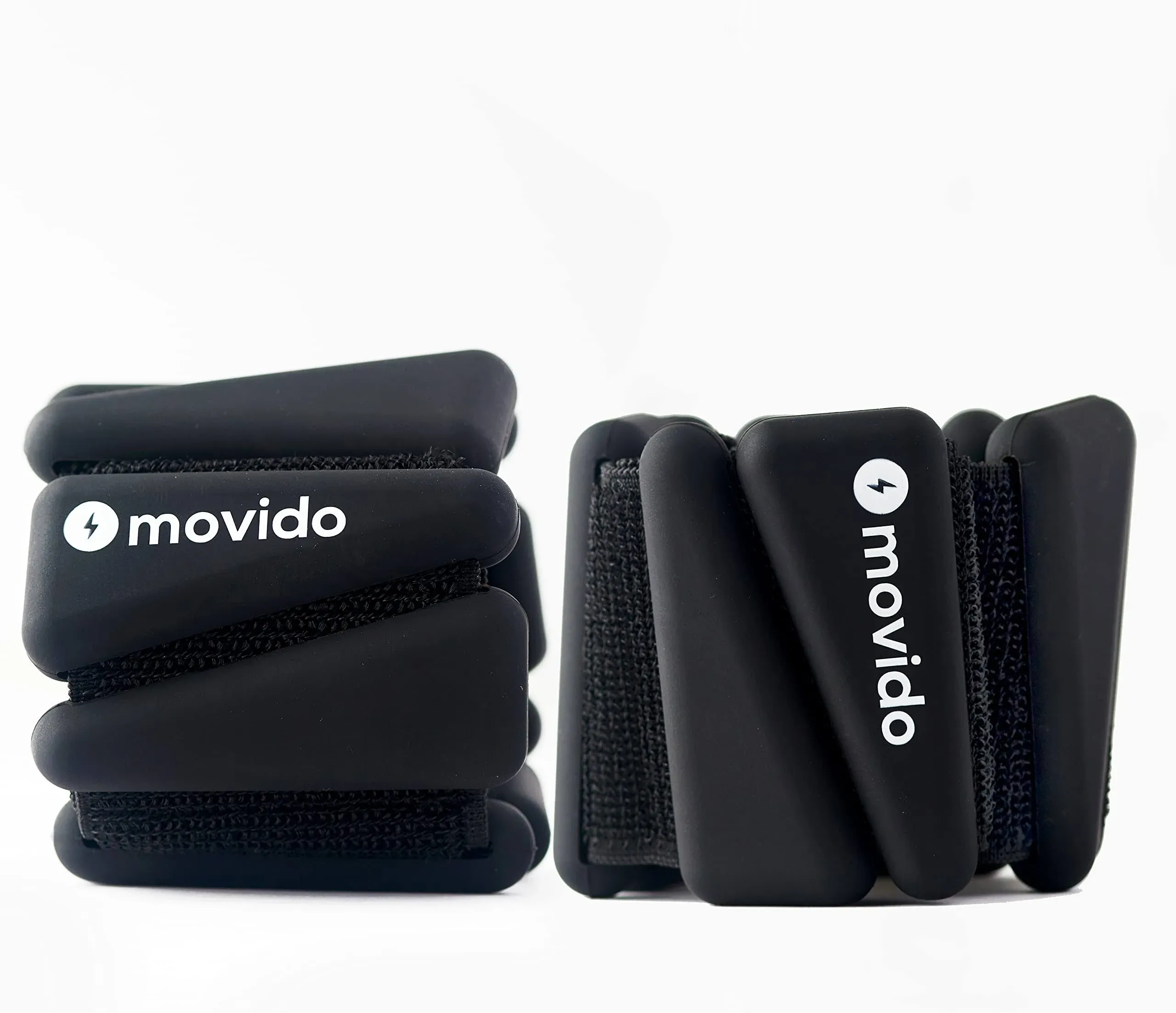 Movido Wrist and Ankle Weights | 1 lb each (2 per set) | Adjustable Workout Weights for Women and Men | Perfect for Yoga, Walking, Pilates, Hiking, Aerobics, Movement