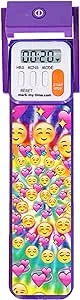 Mark-My-Time Digital Bookmark and LED Book Light - Timer and Book Mark for Kids with LED Book Light, Cool Bookmarks and Reading Incentives, Christmas Gift & Stocking Stuffer - 3D Tye Die Emoji