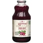 Lakewood Organic Juices Pure Beet 32 oz Bottle - 6ct Case