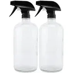 32oz Glass Spray Bottles, Quart w/ 3-Setting Adjustable Trigger Sprayers