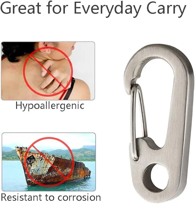 Titanium High Strength 41mm Quick Release Keychain Carabiner Snap Hook (2pcs)