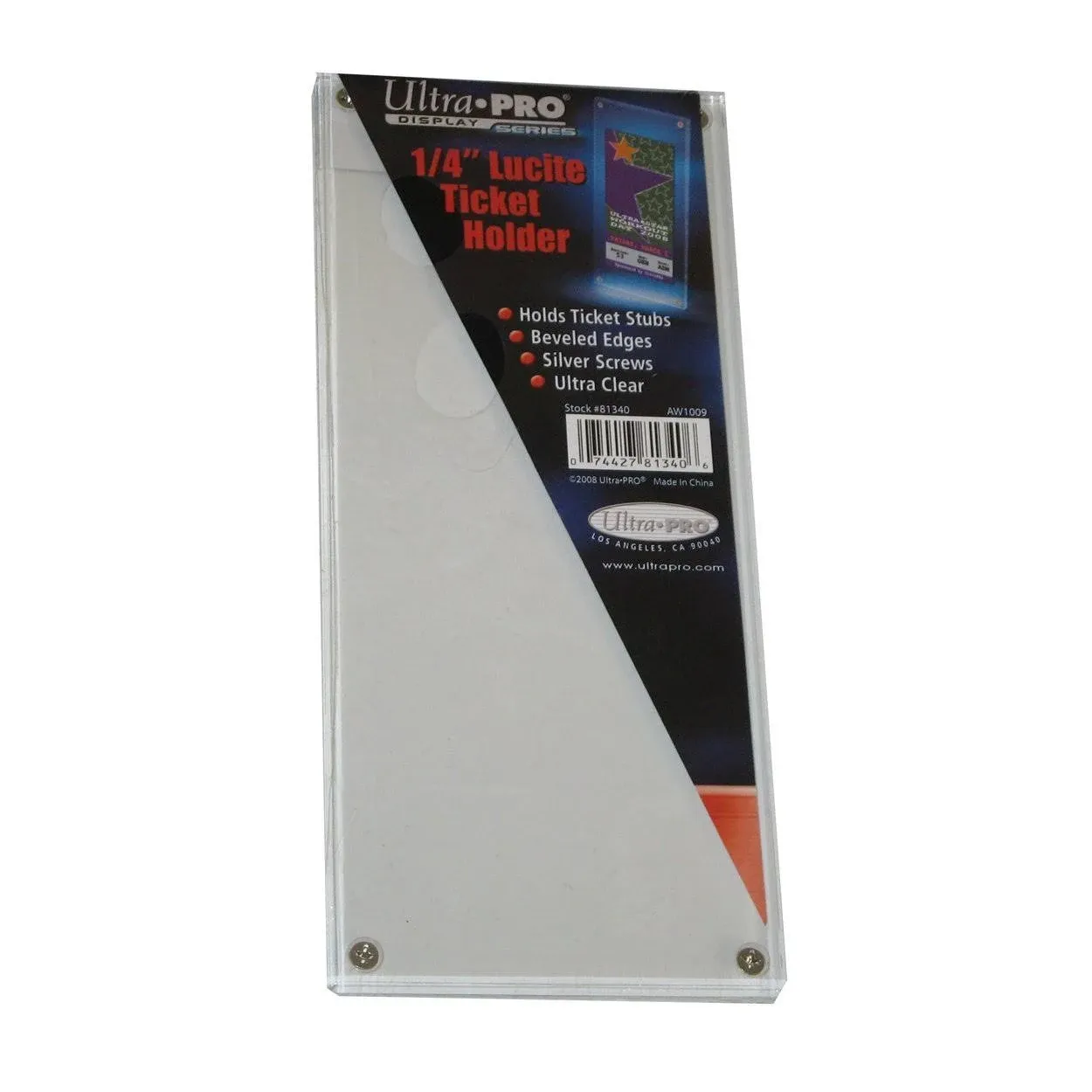 Ultra Pro: UP81340 Lucite Ticket Stub 2-1/2" X 7" Holder