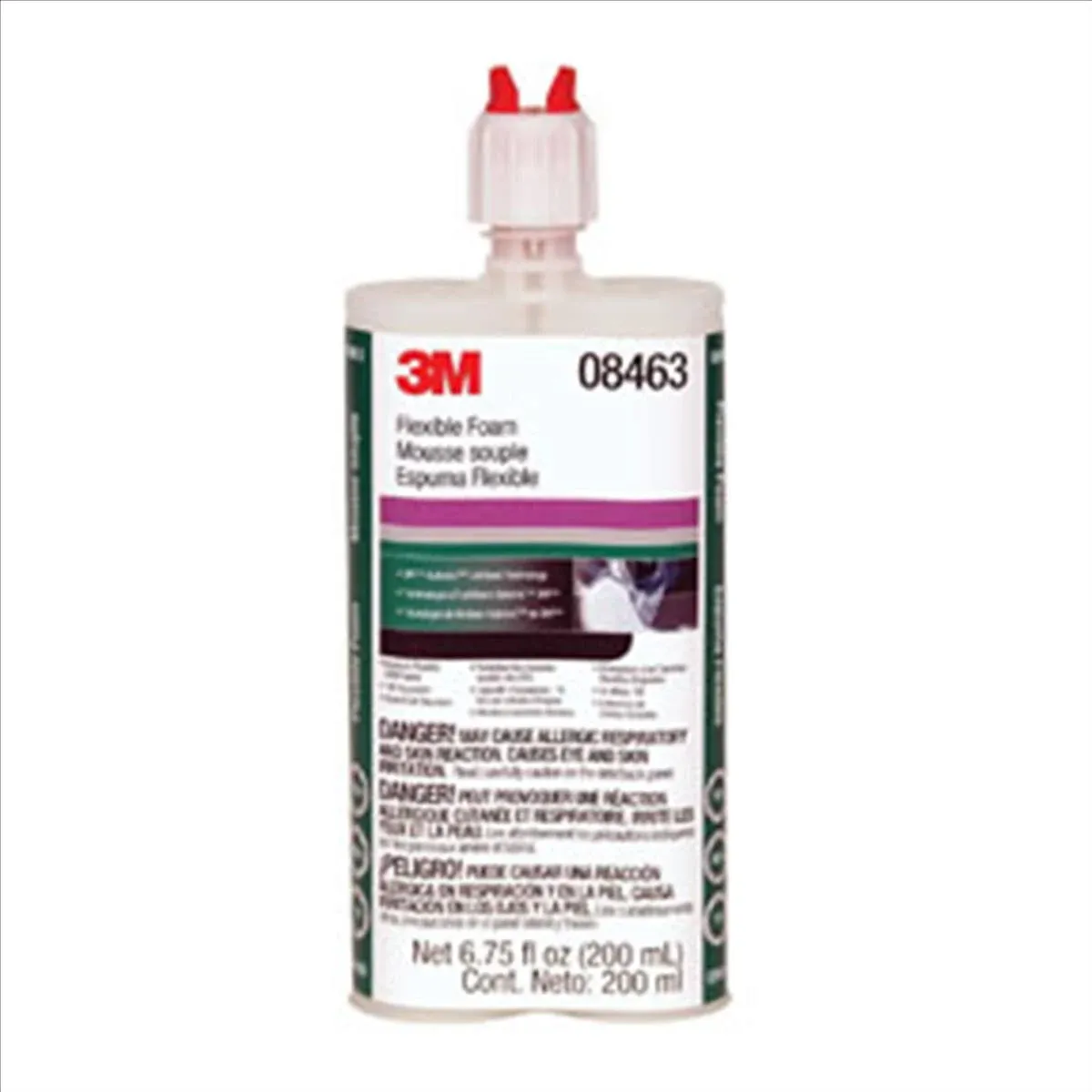 3M Flexible Foam 08463, Urethane, Moisture Resistance, Fast, Sound Deadening, 200 mL Cartridge