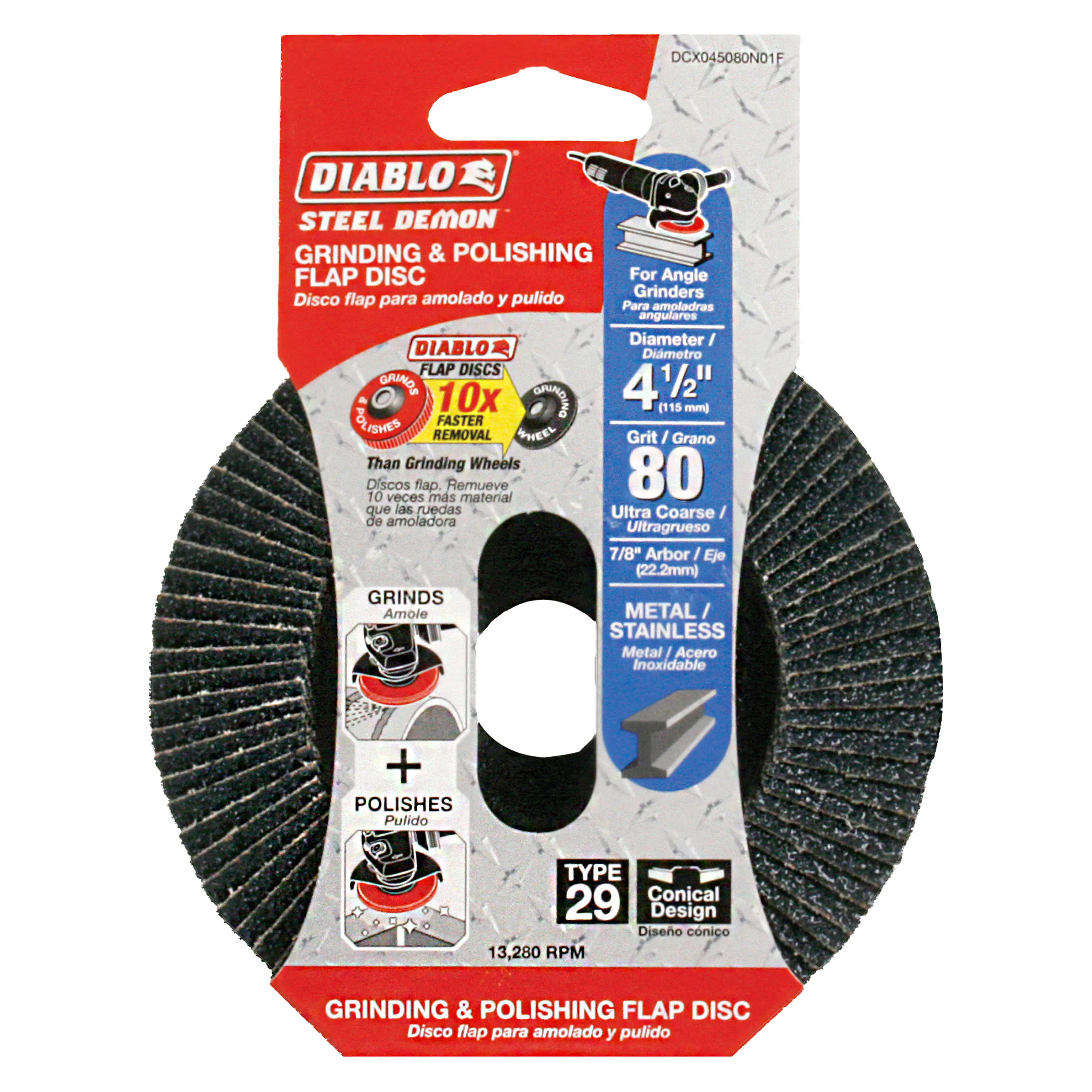 4.5 FLAP SANDING DISC 80 GRIT