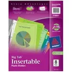 Avery Big Tab Dividers, Plastic, Insertable, 8 Tabs