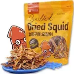 Savory Dried Squid Snack 9.17oz Bag – Sliced Grilled Squid Jerky for Adults