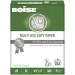 Boise® X-9® Multi-Use Printer & Copier Paper, Letter Size (8 1/2" x 11"), Ream Of 500 Sheets, 92 (U.S.) Brightness, 20 Lb, White