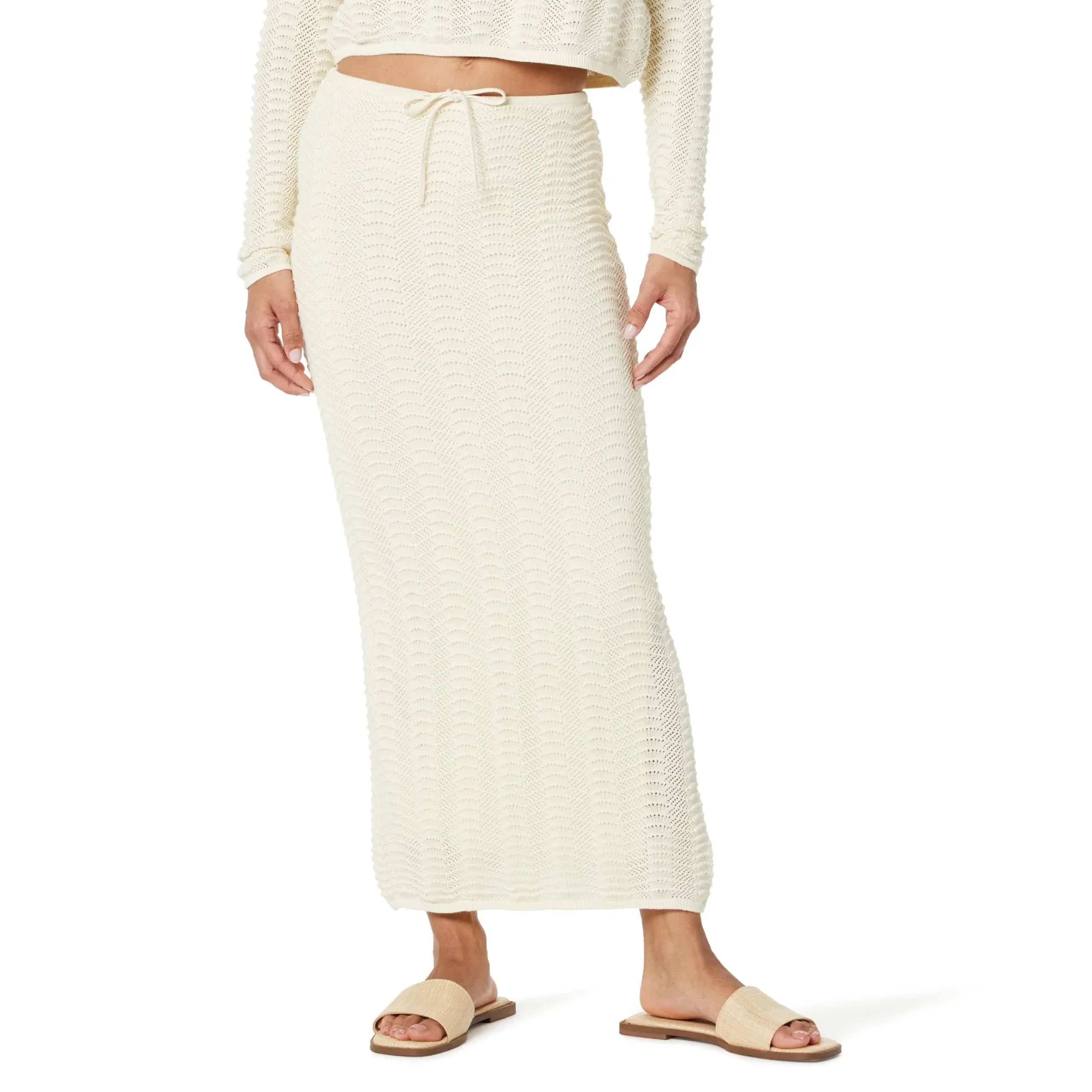 NWT The Drop Women&#x27;s Makayla Crochet Maxi Skirt, size: M