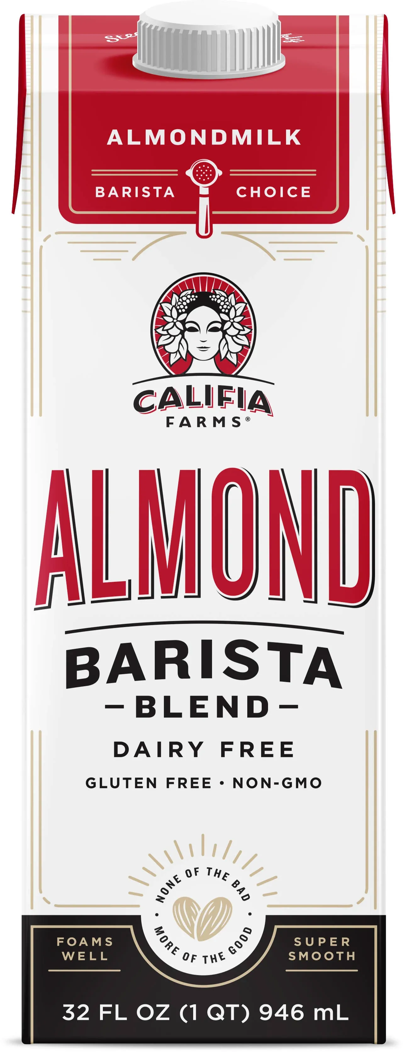 Califia Farms Barista Blend Almond Milk, Original, 32 Ounce Pack of 2