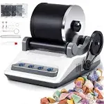 Rock Tumbler Kit Stone Grinder Machine W/4 Polishing Grinder Powde