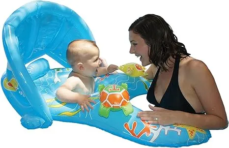 Poolmaster Mommy and Me Swimming Pool Baby Float With Sun Shade, 1 Child