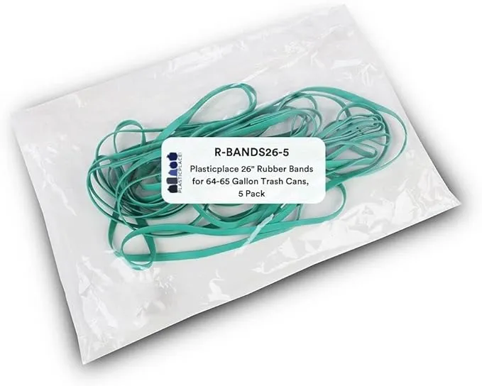 Plasticplace 26" Rubber Bands for 64-65 Gallon Trash Cans, 5 Count (Pack of 1)