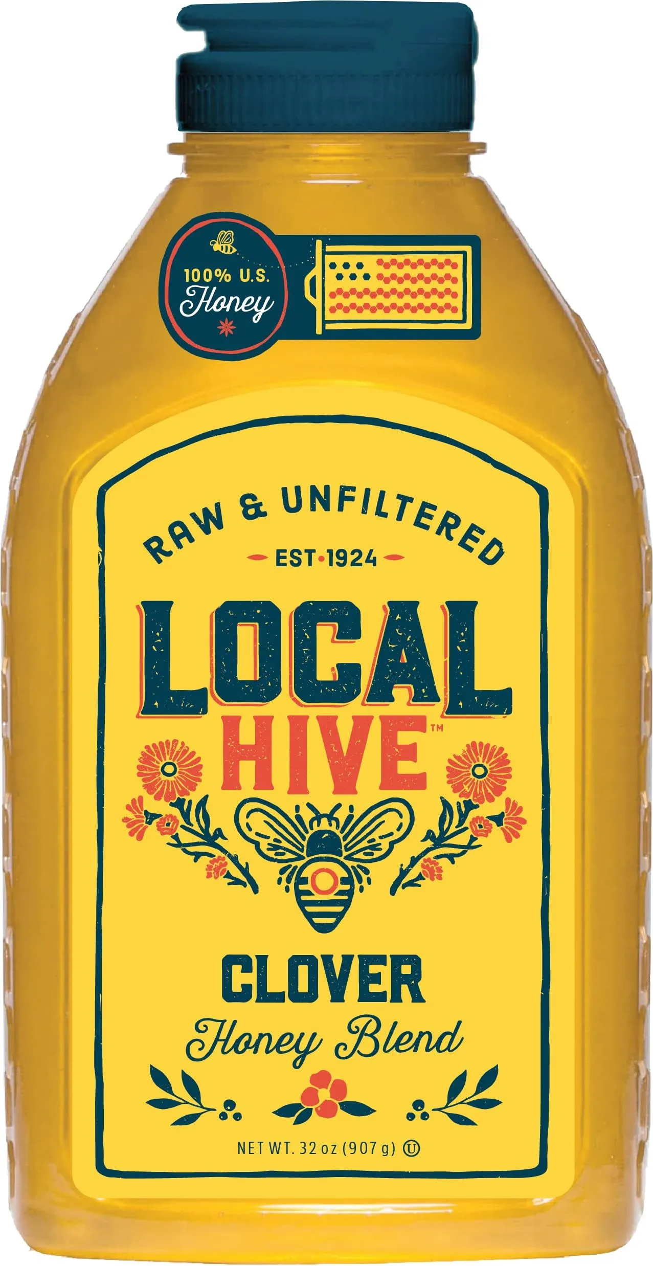 Local Hive Honey Blend, Raw & Unfiltered, Clover - 32 oz