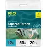 RIO PRODUCTS Tapered Tarpon Fc Shock Leader 12Ft- 2Pk 30/80 Lb