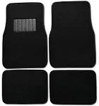 Brand New 4pcs Set Plush Deluxe Front Rear Car Truck Carpet Floor Mats Black