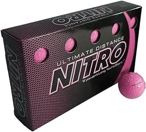 Nitro Ultimate Distance Golf Ball (15-Pack), Pink