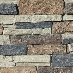 CE-4824-NST-6 Canyon's Edge Faux Stack Stone Panel, Nature's Spirit, 6 Pack