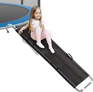 Universal Trampoline Slide with Handles,Sturdy Trampoline Attachments with Strong Tear Resistant Fabric,Slide Ladder Let Kids Climb Up&Slide Down Have Better and Safer Gaming Experience