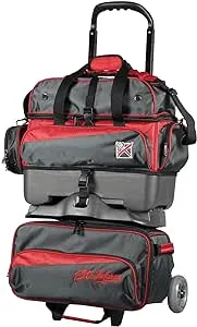 KR Strikeforce Konvoy Four Ball Roller Bowling Bag - Deluxe Bag Holds 4-Balls, Shoes and Room for all the Accessories You Need!