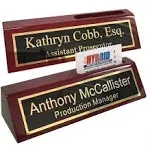 Desk Name Plate Personalized Engraved Name Plates Business Card Holder | Name Plate for Desk | Office Desk Decor - Personalized Plaque Name Plates for Desks | Personalized Name Plate Griffco Supply