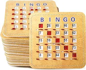 Leather Shutter Bingo Cards - 50 Pack