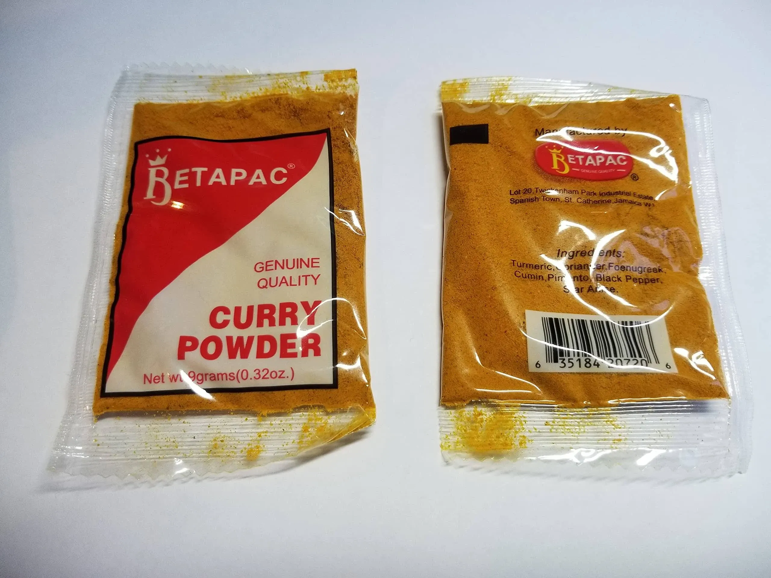 JAMAICAN BETAPAC CURRY POWDER 12 Sachets 