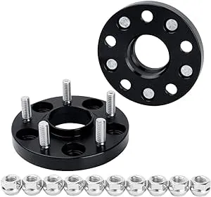 Dynofit 5x4.5 Wheel Spacers Compatible with 1996-2023 Toyota RVA4, Camry, Sienna, Highlander, 20mm Thick 60.1mm HubCentric, M12x1.5 Studs for Lexus ES, GS, IS, LS,NX Series, 5x114.3 Forged Spacer,2Pcs