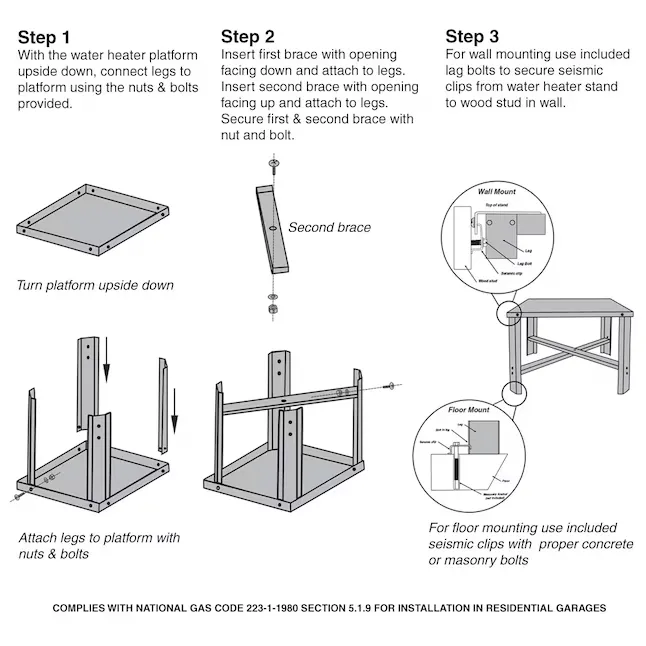 EASTMAN 21-in-Dia Steel Water Heater Stand For 50-Gallon For Universal Water Heater Lowes.com