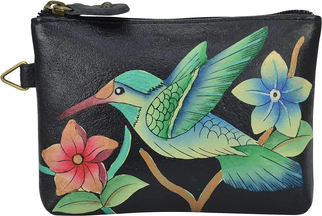 Anna by Anuschka Women's Hand Painted Leather Coin Pouch Purse