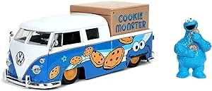 Jada 1:24 Diecast 1963 VW Bus with Cookie Monster Figure