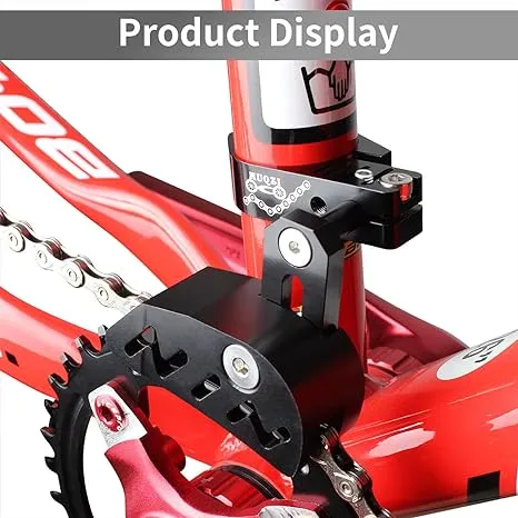 MUQZI Chain Guide, Aluminum Alloy Bike Chain Guide Mountain Bike Chain Deflectors Adjustable MTB Cycle Single Crankset Bicycle Chain Protector