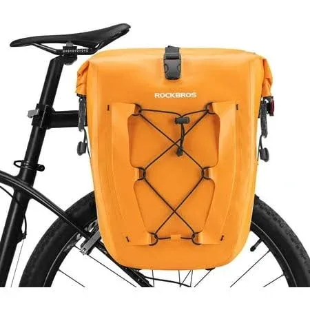 Rockbros Bike Panniers Waterproof Bike Rear Rack Bag Max 30L Large Capacity Bike Rear Panniers for Cycling Traveling Commuting