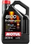 Motul 5 Liter 8100 X-clean Gen2 5W-40 Synthetic Engine Oil