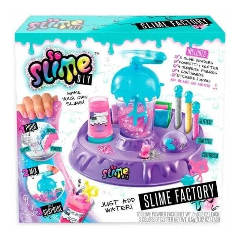 Canal Toys - So Slime DIY - Slime Factory - Make Your Own 10 Slimes Just Add Water No Glue, No Mess; Just Pour, Mix and Add in Surprises