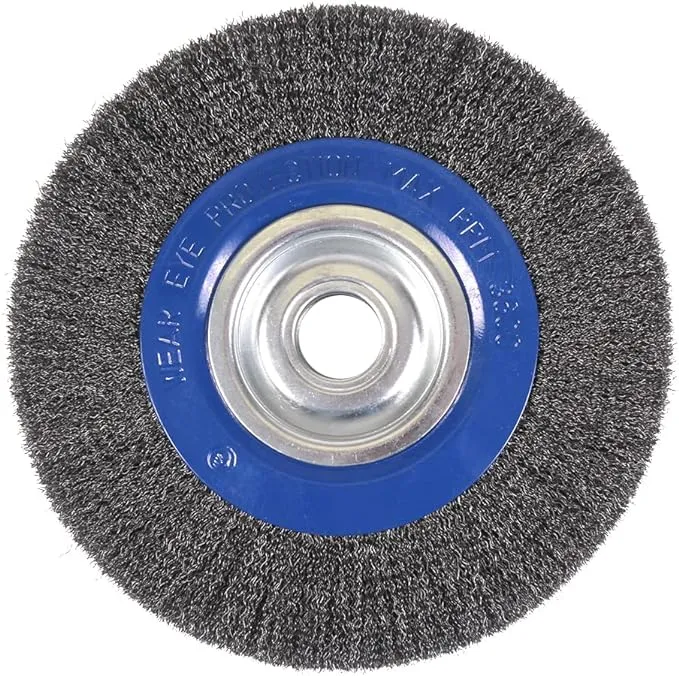 Mercer Industries 183020 - 8" x 3/4" x 2", 1/2", 5/8" Crimped Wire Wheel, .014 Carbon Steel Wire