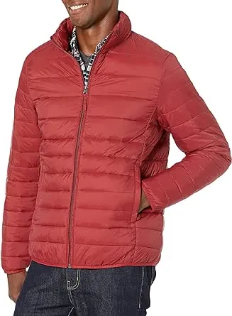 Amazon Essentials Men's Packable Lightweight Water-Resistant Puffer Jacket (Available in Big & Tall)