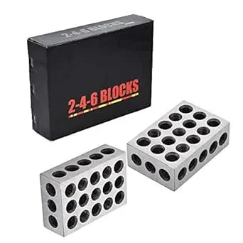 findmall 1 Pair Ultra Accuracy 2-4-6 Blocks 23 Holes Matched .0002" Machinist 246 Block