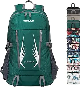 TOMULE Day Hiking Backpack for Women,Small Waterproof Backpack for Women,Lightweight Travel Backpack for Women Green