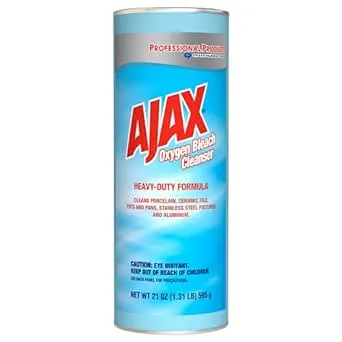 AJAX-14278 Professional Oxygen Bleach Powder Cleanser, Heavy Duty, Bulk Cleaner 21oz Can (Case of 24)