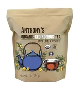 Anthony's Organic Red Rooibos Loose Leaf Tea, 1lb, Gluten Free, Non G