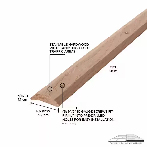 M-D Carpet Trim 72" x 1-7/16" Unfinished