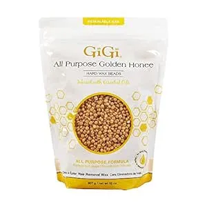 GiGi Hard Wax Beads, Golden Honee All Purpose Hair Removal Wax, no strip needed, 32 oz