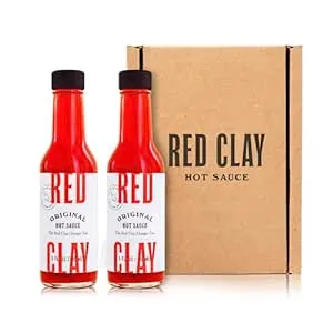 Original Hot Sauce by Red Clay Hot Sauce, Southern Style Condiment and Marinade, Gluten Free, Sugar Free, Keto Friendly, Sustainably Sourced, Mild Heat, Made in USA, 5oz, 2pk