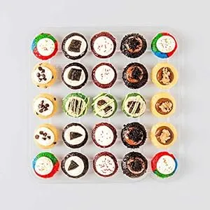 Baked by Melissa Cupcakes - PSOG Party Safe Original Greats No Nut Flavors Cupcakes - Assorted Bite-Size Cupcakes, Includes 7 Different Flavors Tie-D