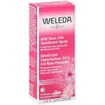 Weleda Deodorant Spray, 24 Hour, Wild Rose - 3.4 fl oz