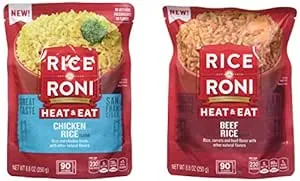 Rice-A-Roni Heat & Eat Rice, Microwave Rice, Quick Cook Rice, 2 Flavor Variety Pack, (6 Pack)