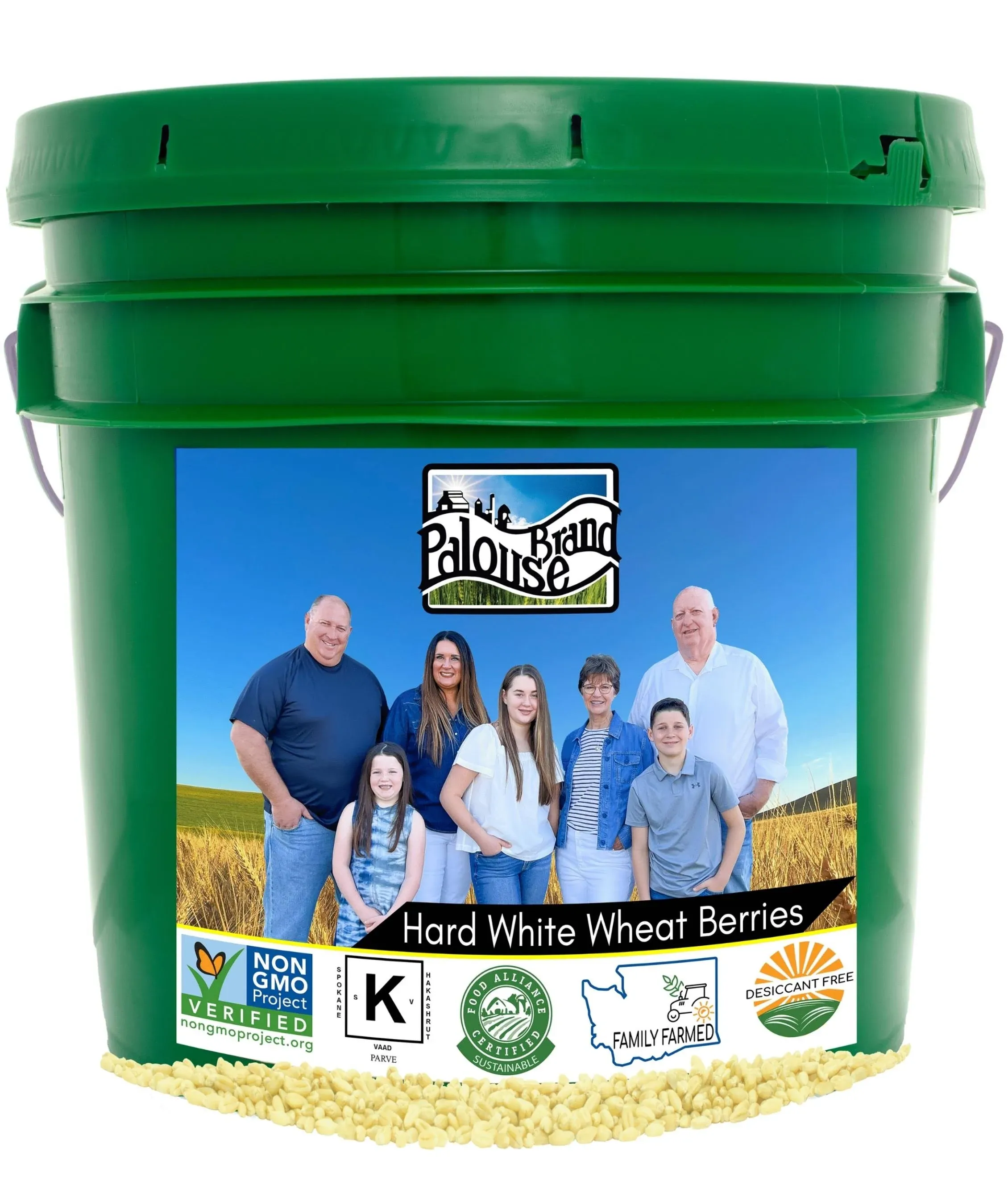 Palouse Brand Hard White Wheat Berries 25 lb Bucket