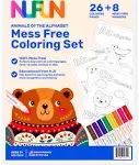 Animals of The Alphabet Mess Free Coloring Set (8 Markers included)