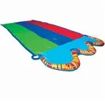 Banzai Triple Racer 16 Ft Water Slide Inflatable Slip &amp; Slide Backyard Toy New