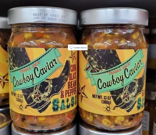 Trader Joe&#039;s Cowboy Caviar Corn, Black Bean &amp; Pepper Salsa 13oz/368g (Pack of 2)